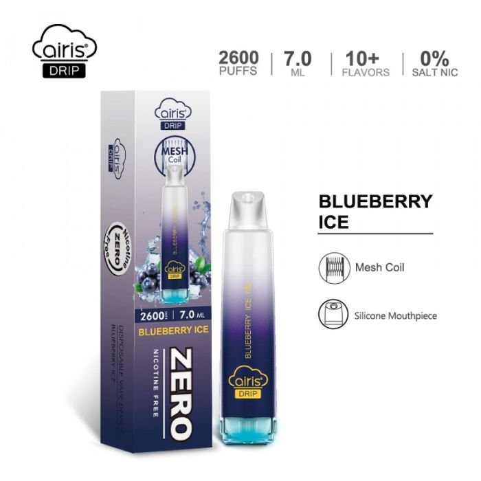 Airis Drip 2600 ZERO (безникотиновые) Черника на льду 2600