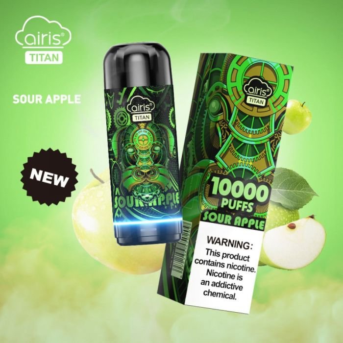 Airis Titan 10 000 Затяжек Кислое яблоко
