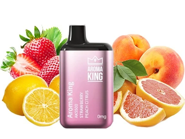 Aroma King 5500 Безникотиновая Клубника Персик Цитрус