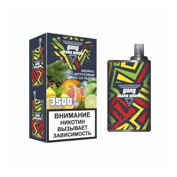 Электр.однораз.сиг. GANG Ultra 3500 Хвойно цитрусовый микс лёд 3500 затяжек