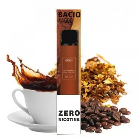 Электронные сигареты Bacio 1500 Bronze (Басио 1500 Кофе Табак БЕЗ НИКОТИНА)