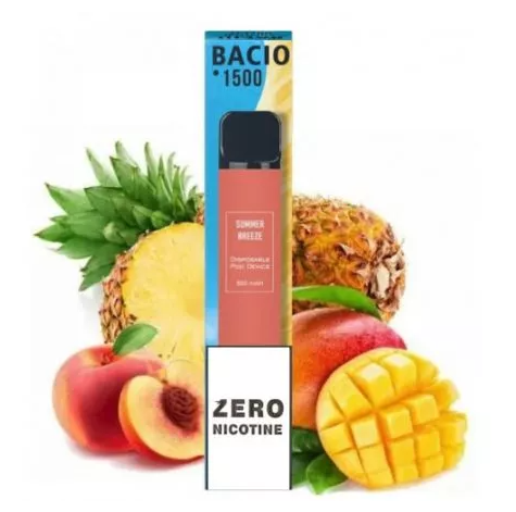 Электронные сигареты Bacio 1500 Summer Breeze (Басио 1500 Ананас Персик Манго БЕЗ НИКОТИНА)