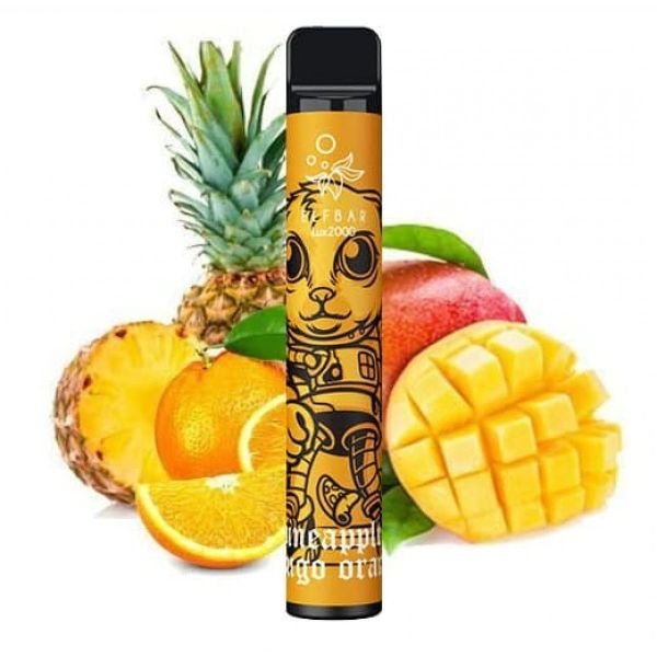 Одноразовая Pod система Elf Bar 2000 LUX PINEAPPLE MANGO ORANGE - (Эльф Бар Люкс 2к тяг) Ананас манго апельсин