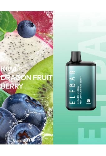 Elf Bar BC5000 ULTRA - Kiwi Dragon Fruit Berry - (Эльф Бар Ультра БЦ 5к тяг) Ягода киви драконьего фрукта
