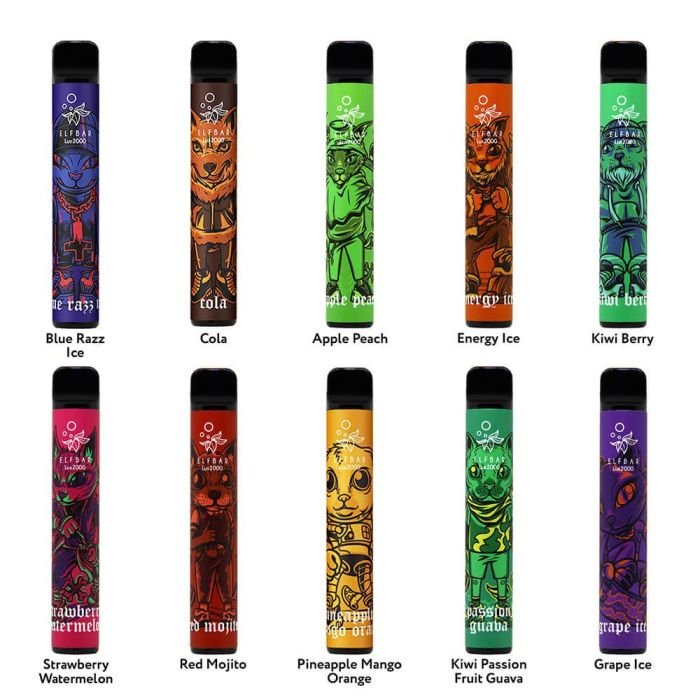 Одноразовая Pod система Elf Bar 2000 LUX PINEAPPLE MANGO ORANGE - (Эльф Бар Люкс 2к тяг) Ананас манго апельсин