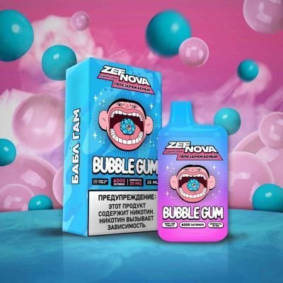 ЭС ZEF NOVA 6000 тяг + Type-C - (Bubble Gum - Бабл Гам)