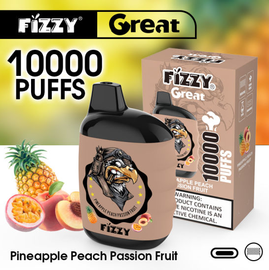 Fizzy 10000 Затяжек Ананас персик маракуйя