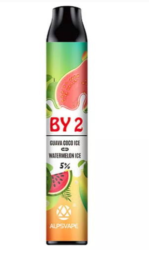 Одноразовый Pod Alpsvape BY2 2000 2 вкуса в 1 Guava Coco Ice Watermelon Ice