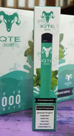 IQTE Smooth Cool mint (Прохладная мята) 1000 затяжек 20мг Hard (2% Hard)