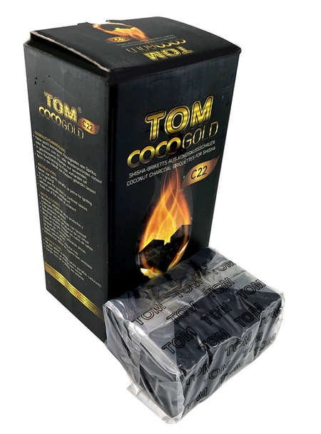 Кокосовый уголь для кальяна – Tom COCO Gold С22, 1кг