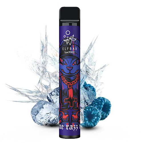 Одноразка Pod Elf Bar 2000 Lux Disposable Pod Device 1200mAh Blue Razz Ice 5% - (Эльф Бар Люкс 2к тяг) Синий Разз Айс