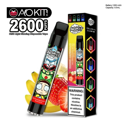 Одноразка Aokit Lux 2600 Затяжек Клубника Банан