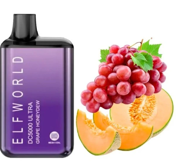 Одноразка Elf World 5000 Затяжек Виноград Дыня