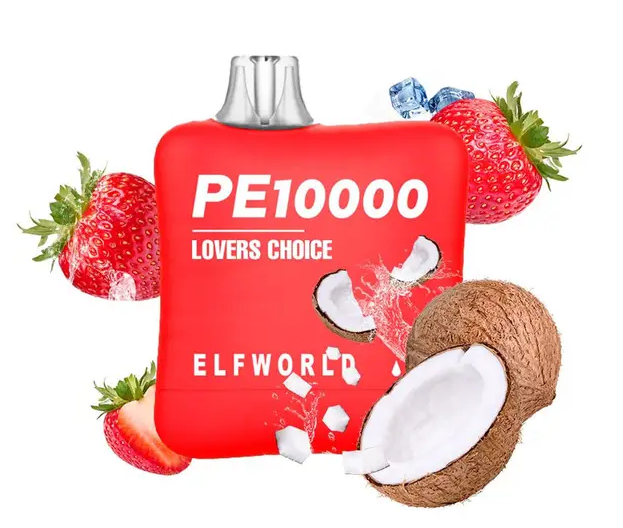 Одноразка Elf World PE 10000 Кокос Клубника