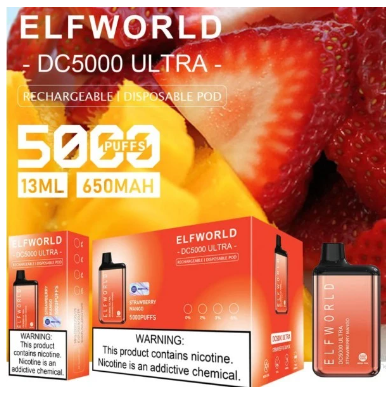 Одноразка Elf World Strawberry Mango (Клубника Манго) DC5000 ULTRA