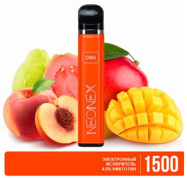 Одноразка Neonex 1500 Затяжек - Апельсин Манго Гуава