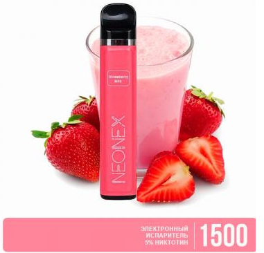 Одноразка Neonex 1500 Затяжек - Клубника Молоко