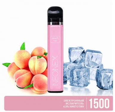 Одноразка Neonex 1500 Затяжек - Персик лед