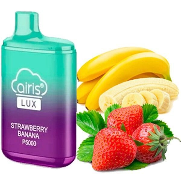 Одноразовая электронная сигарета Airis Lux Strawberry Banana (Клубника Банан) (P5000 Затяжек)