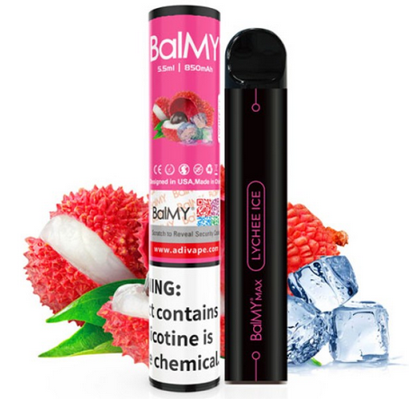 Одноразовая электронная сигарета BalMY Max Акциз Lychee Ice (Личи) 1500 puff