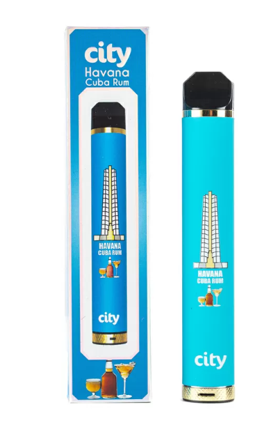 Одноразовая электронная сигарета City 1600 затяжек Гавана - Куба Ром