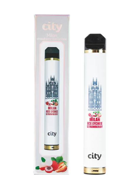 Одноразовая электронная сигарета City 1600 затяжек Милан - Клубника