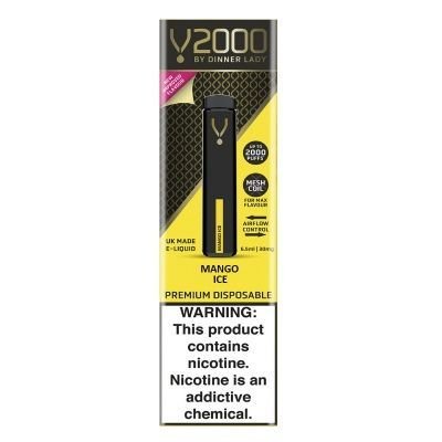 Одноразовая электронная сигарета Dinner Lady V2000 Mango Ice