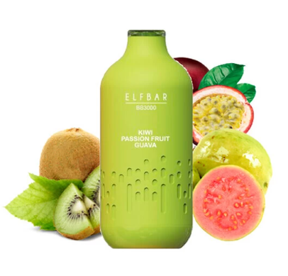 Одноразовая электронная сигарета Elf Bar BB Kiwi Passion Fruit Guava (Киви Маракуйя Гуава) (3000 Затяжек)