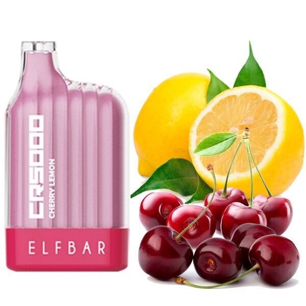 Одноразовая электронная сигарета Elf Bar CR Cherry Lemon 5000 Затяжек - (Эльф Бар СР 5к тяг) Вишня Лимон