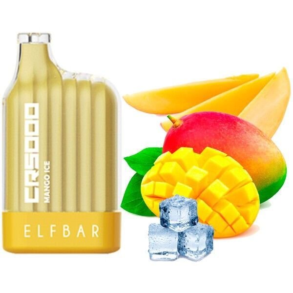 Одноразовая электронная сигарета Elf Bar CR Mango Ice 5000 Затяжек - (Эльф Бар СР 5к тяг) Манго Лед