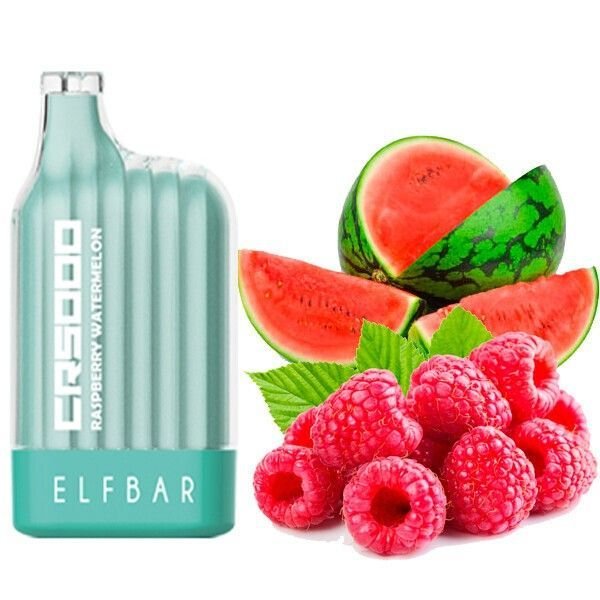 Одноразовая электронная сигарета Elf Bar CR Raspberry Watermelon 5000 Затяжек - (Эльф Бар СР 5к тяг) Малина Арбуз