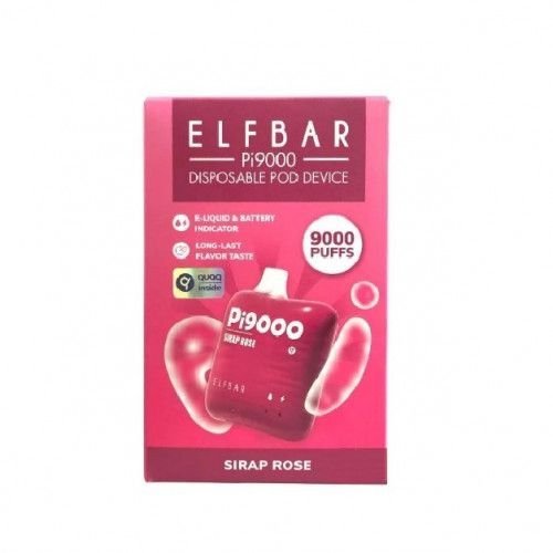 Одноразовая Электронная Сигарета Elf Bar PI Sirap Rose 9000 Затяжек - (Эльф Бар ПИ 9к тяг) Сироп Роза