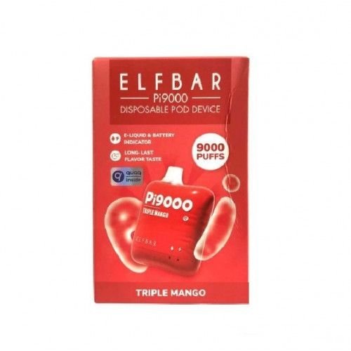 Одноразовая Электронная Сигарета Elf Bar PI Triple Mango 9000 Затяжек - (Эльф Бар ПИ 9к тяг) Тройное Манго