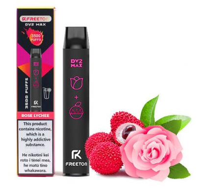 Одноразовая электронная сигарета FREETON DV2 MAX Акциз Rose Lychee (Роза Личи) 3500 puff