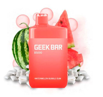 Одноразовая электронная сигарета Geek Bar Арбуз Баббл Гам 5000 Затяжек
