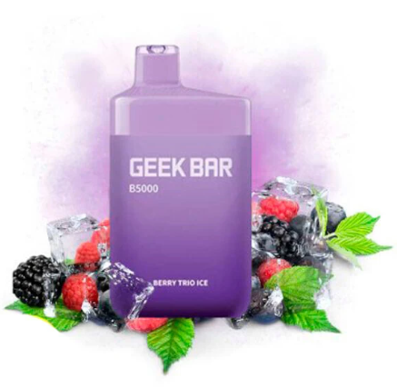 Одноразовая электронная сигарета Geek Bar Ягода Трио Лед 5000 Затяжек