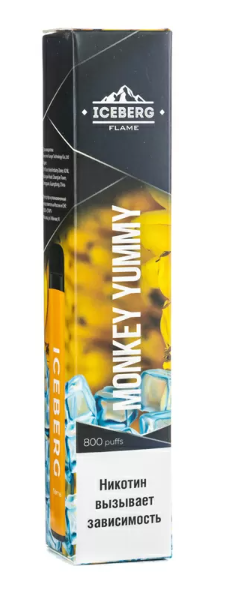 Одноразовая электронная сигарета ICEBERG Banana Ice 800 затяжек