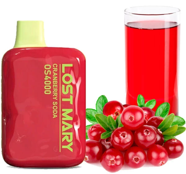 Одноразовая электронная сигарета Lost Mary 4000 Затяжек - Клюква Содовая