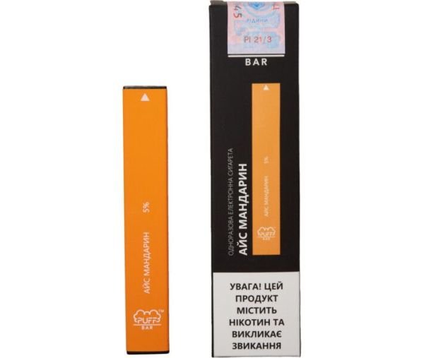 Одноразовая электронная сигарета Puff bar 200 Айс Мандарин