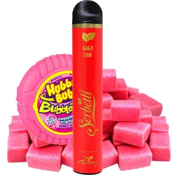 Одноразовая электронная сигарета Serbetli Bubble Gum (Бабл Гам) (1200 Затяжек)