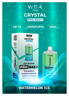 Одноразовая электронная сигарета Сrystal pro max Арбуз Лед 10000 затяжек