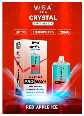 Одноразовая электронная сигарета Сrystal pro max Красное Яблоко 10000 затяжек