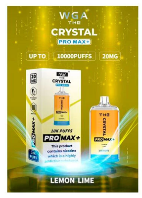 Одноразовая электронная сигарета Сrystal pro max Лимон лайм 10000 затяжек