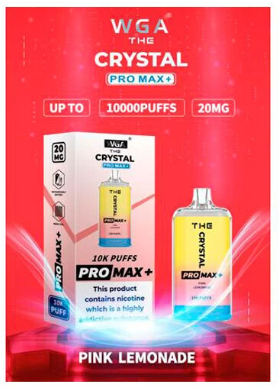 Одноразовая электронная сигарета Сrystal pro max Розовый лимонад 10000 затяжек