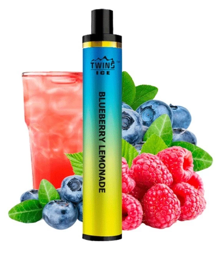 Одноразовая электронная сигарета Twins Ice Blueberry Lemonade (Черника Лимонад) (1500 Затяжек)