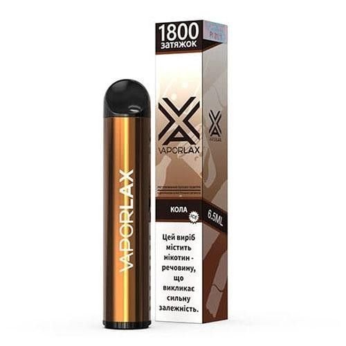 Одноразовая электронная сигарета VAPORLAX Акциз Cola (Кола)1800 puff