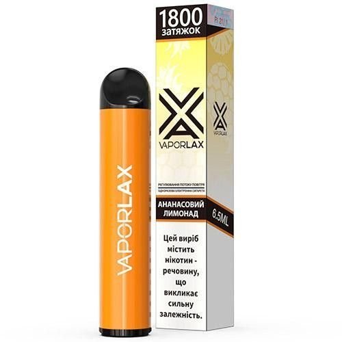 Одноразовая электронная сигарета VAPORLAX Акциз Pineapple Lemonade (Ананасовый Лимонад)1800 puff