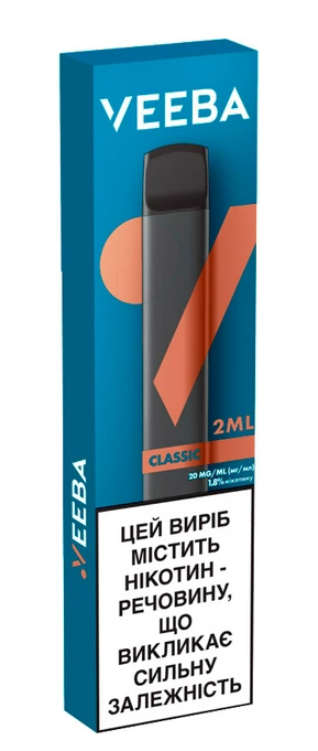 Одноразовая электронная сигарета VEEBA 2 мл 1.8% Classic (Табак)