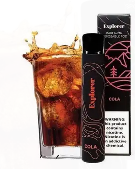 Одноразовая Pod система Explorer 1500 Cola (Кола) 50mg 850mah