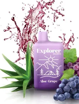 Одноразовая Pod система Explorer MC5000 Aloe Grape (Виноград с Алоэ) 50mg c подзарядкой